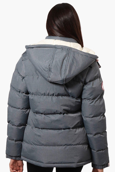 Canada Weather Gear Solid Bubble Bomber Jacket - Grey - Womens Bomber Jackets - Canada Weather Gear