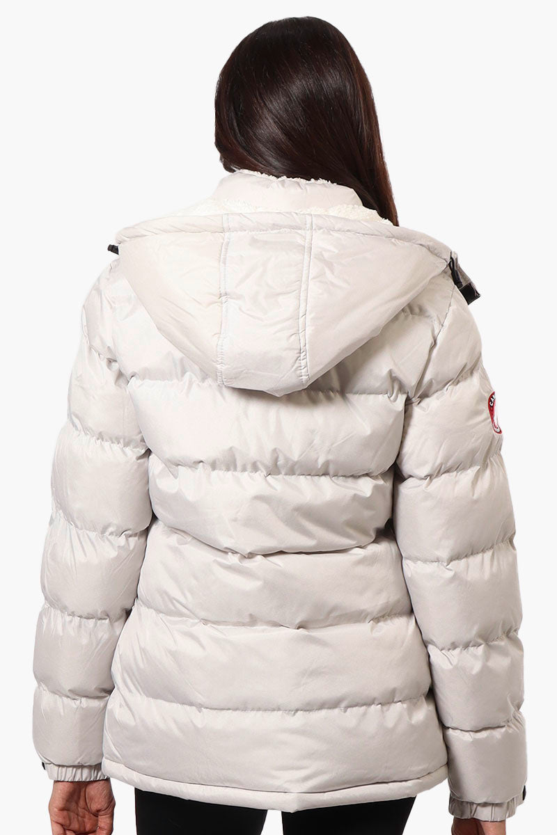 Canada Weather Gear Solid Bubble Bomber Jacket - White - Womens Bomber Jackets - Canada Weather Gear