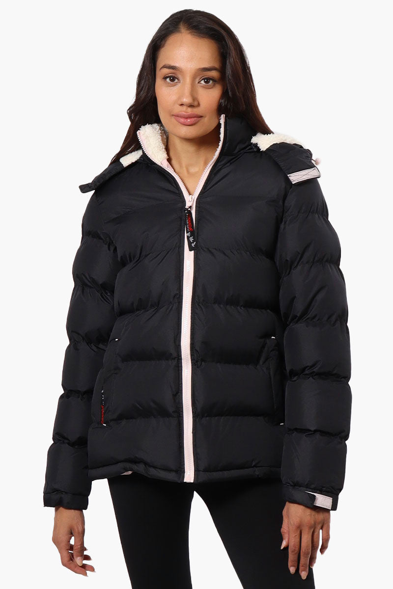 Canada Weather Gear Solid Bubble Bomber Jacket - Navy - Womens Bomber Jackets - Canada Weather Gear