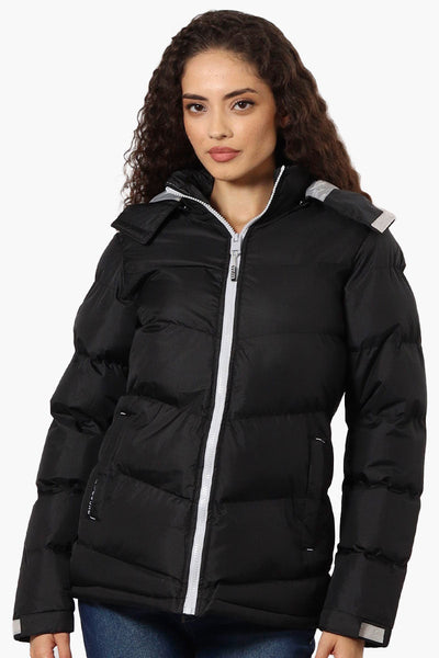 Canada Weather Gear Solid Bubble Bomber Jacket - Black - Womens Bomber Jackets - Canada Weather Gear