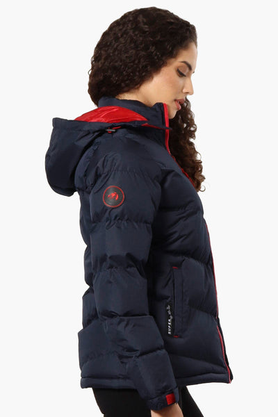 Canada Weather Gear Solid Bubble Bomber Jacket - Navy - Womens Bomber Jackets - Canada Weather Gear