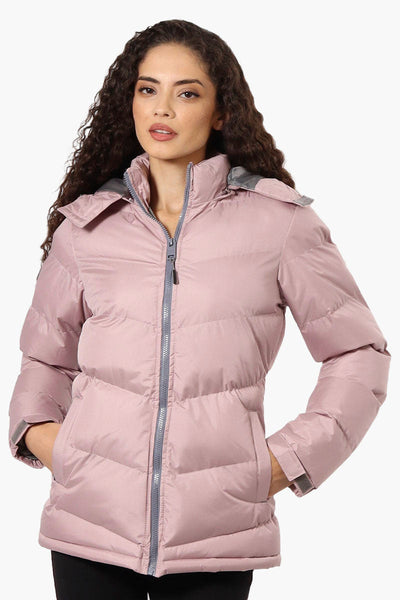 Canada Weather Gear Solid Bubble Bomber Jacket - Pink - Womens Bomber Jackets - Canada Weather Gear