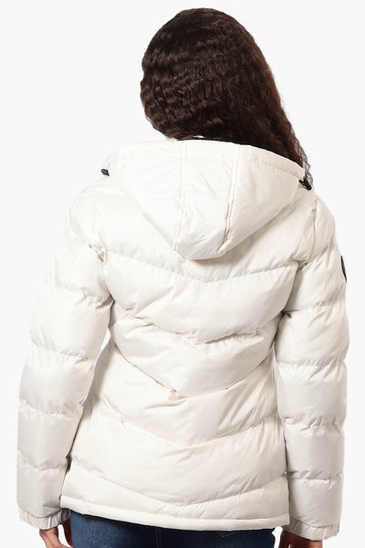 Canada Weather Gear Solid Bubble Bomber Jacket - White - Womens Bomber Jackets - Canada Weather Gear