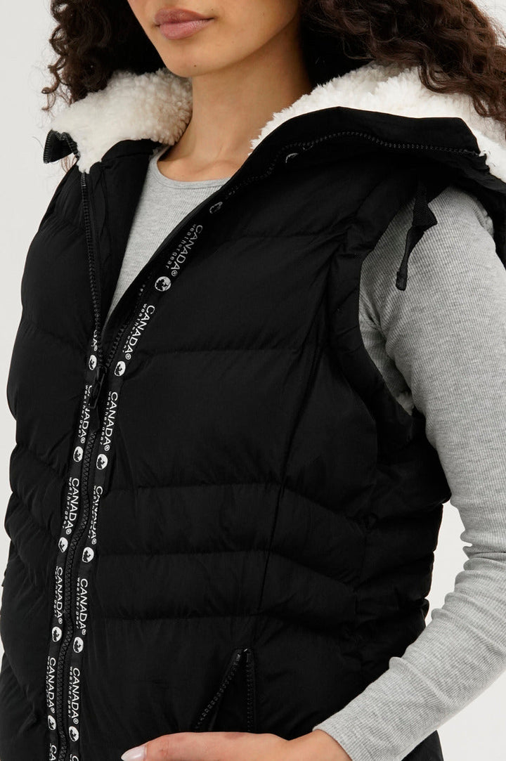 Zip Off Sleeve Bomber Jacket - Black