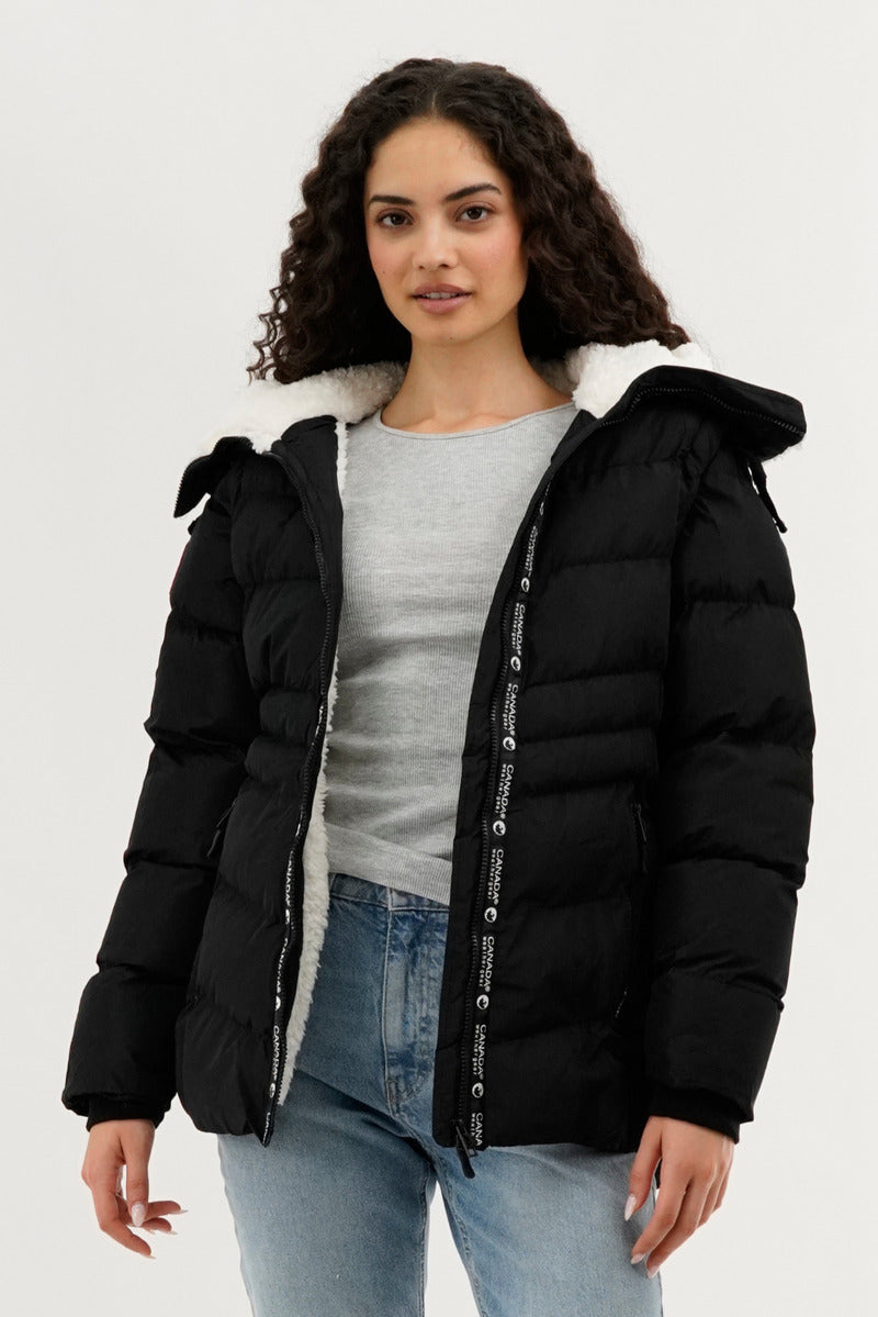 Canada Weather Gear Zip Off Sleeve Bomber Jacket - Black - Womens Bomber Jackets - Canada Weather Gear