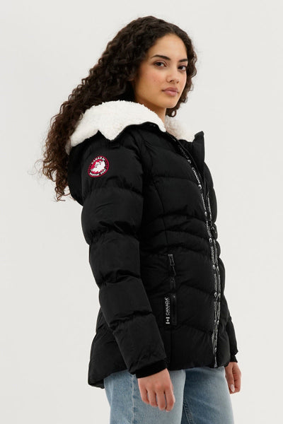 Canada Weather Gear Zip Off Sleeve Bomber Jacket - Black - Womens Bomber Jackets - Canada Weather Gear