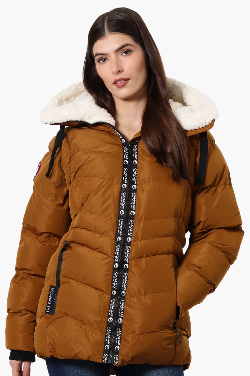 Canada Weather Gear Zip Off Sleeve Bomber Jacket - Brown - Womens Bomber Jackets - Canada Weather Gear