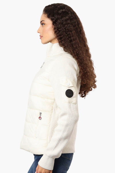 Canada Weather Gear Sweater Knit Polyfill Lightweight Jacket - White - Womens Lightweight Jackets - Canada Weather Gear