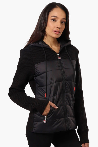 Canada Weather Gear Sweater Knit Polyfill Lightweight Jacket - Black - Womens Lightweight Jackets - Canada Weather Gear