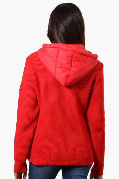 Canada Weather Gear Sweater Knit Polyfill Lightweight Jacket - Red - Womens Lightweight Jackets - Canada Weather Gear