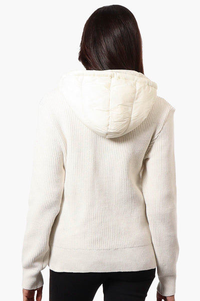 Canada Weather Gear Sweater Knit Polyfill Lightweight Jacket - White - Womens Lightweight Jackets - Canada Weather Gear