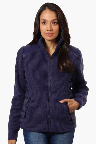 Canada Weather Gear Sweater Knit Zip Up Lightweight Jacket - Navy - Womens Lightweight Jackets - Canada Weather Gear