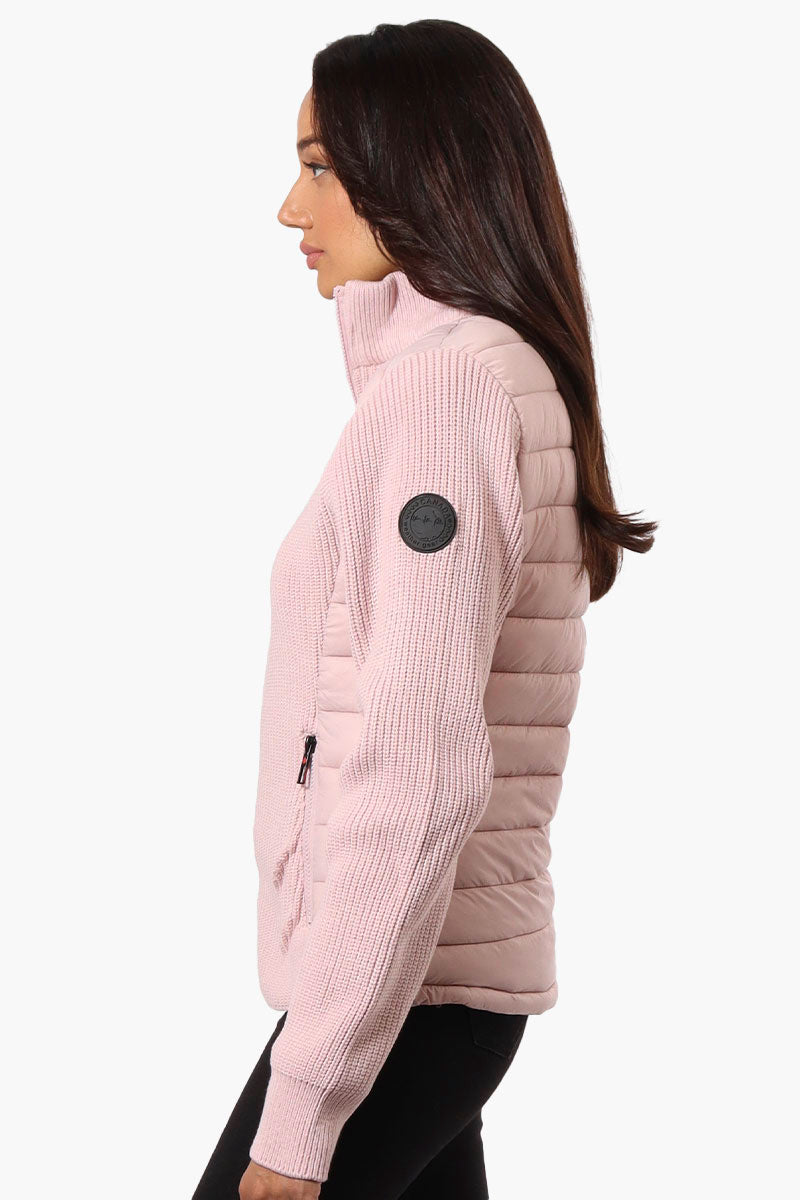 Canada Weather Gear Sweater Knit Zip Up Lightweight Jacket - Pink - Womens Lightweight Jackets - Canada Weather Gear