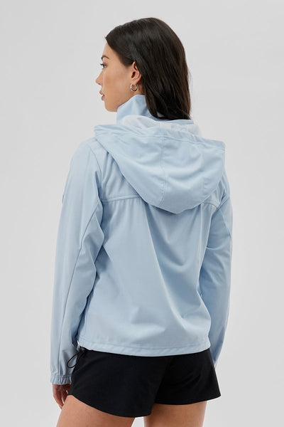 Canada Weather Gear Hooded 4 Pocket Zip Up Lightweight Jacket - Blue - Womens Lightweight Jackets - Canada Weather Gear