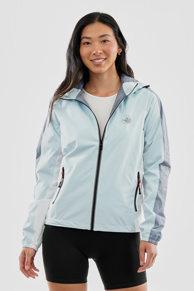 Canada Weather Gear Logo Print Sleeve Ripstop Lightweight Jacket - Aqua - Womens Lightweight Jackets - Canada Weather Gear