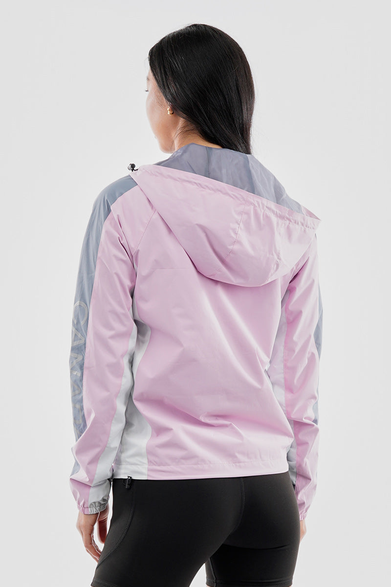 Canada Weather Gear Logo Print Sleeve Ripstop Lightweight Jacket - Pink - Womens Lightweight Jackets - Canada Weather Gear