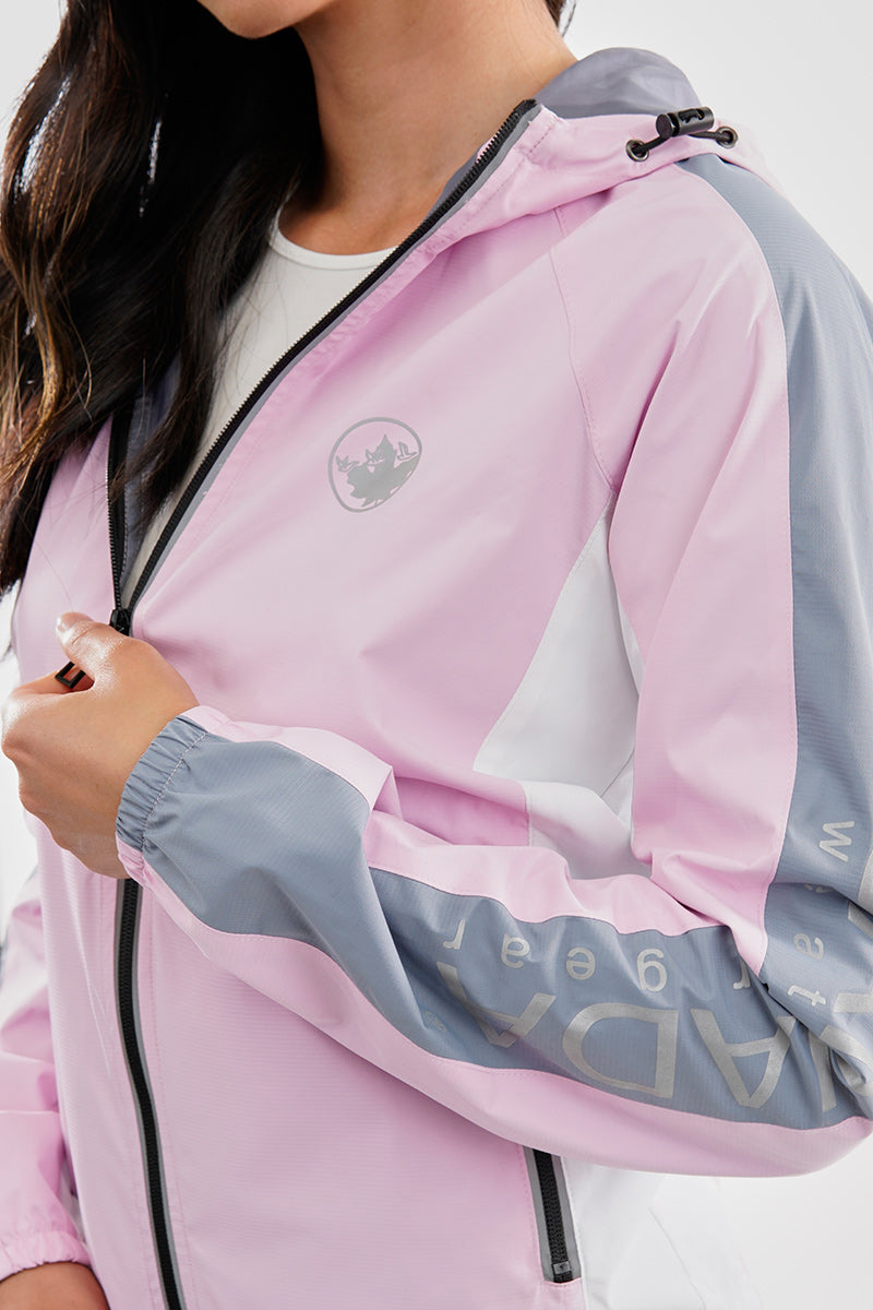 Canada Weather Gear Logo Print Sleeve Ripstop Lightweight Jacket - Pink - Womens Lightweight Jackets - Canada Weather Gear