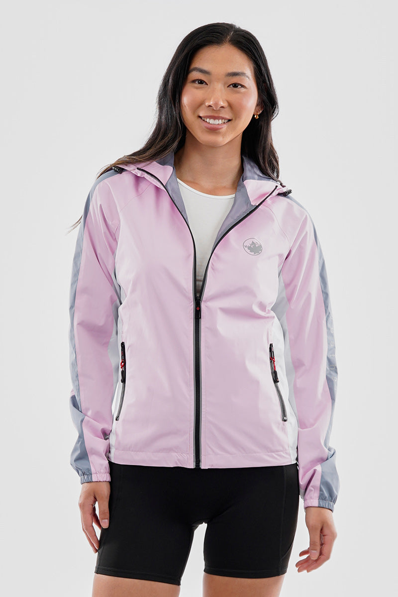 Canada Weather Gear Logo Print Sleeve Ripstop Lightweight Jacket - Pink - Womens Lightweight Jackets - Canada Weather Gear