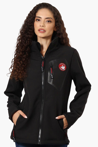 Canada Weather Gear Fleece Lined Zip Pocket Lightweight Jacket - Black - Womens Lightweight Jackets - Canada Weather Gear