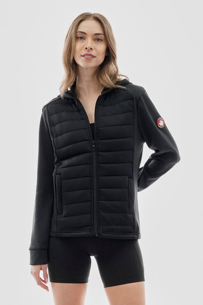 Canada Weather Gear Puffer Techno Fleece Lightweight Jacket - Black - Womens Lightweight Jackets - Canada Weather Gear
