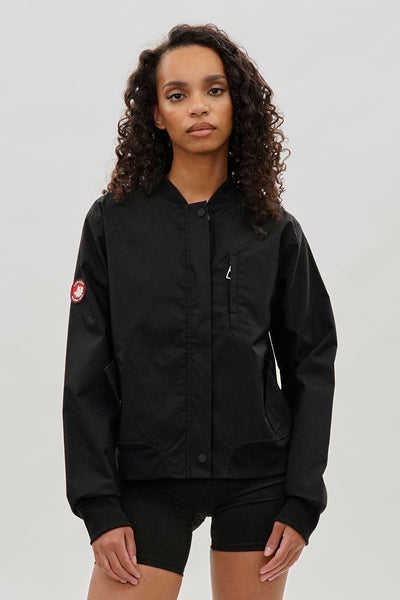 Canada Weather Gear Basic Zip Up Bomber Lightweight Jacket - Black - Womens Lightweight Jackets - Canada Weather Gear