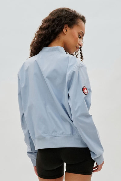 Canada Weather Gear Basic Zip Up Bomber Lightweight Jacket - Blue - Womens Lightweight Jackets - Canada Weather Gear
