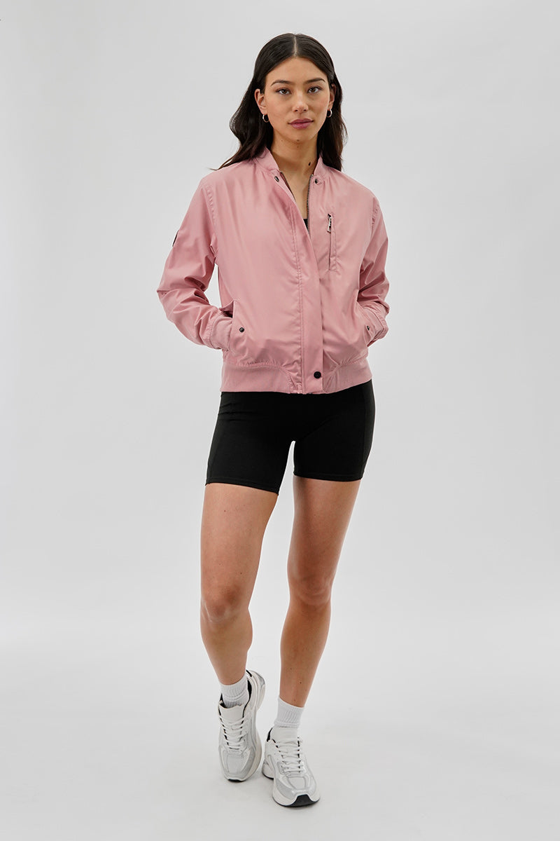 美品 ボーダーズアットバルコニー SHORT BLOUSON ブルゾン ピンク Canada Weather Gear Basic Zip Up Bomber Lightweight Jacket - Pink