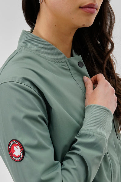 Canada Weather Gear Basic Zip Up Bomber Lightweight Jacket - Mint - Womens Lightweight Jackets - Canada Weather Gear