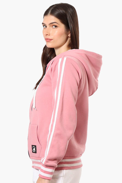 Canada Weather Gear Hooded Sherpa Lined Lightweight Jacket - Pink - Womens Lightweight Jackets - Canada Weather Gear