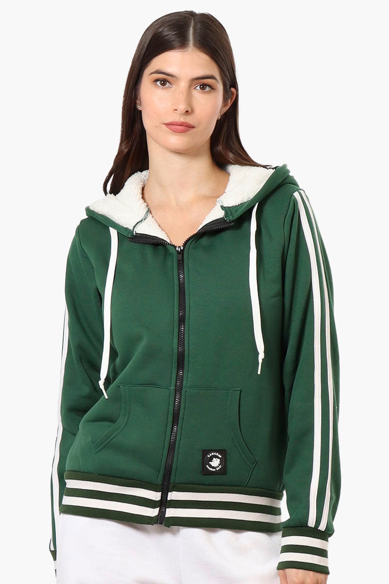 Canada Weather Gear Hooded Sherpa Lined Lightweight Jacket - Green - Womens Lightweight Jackets - Canada Weather Gear