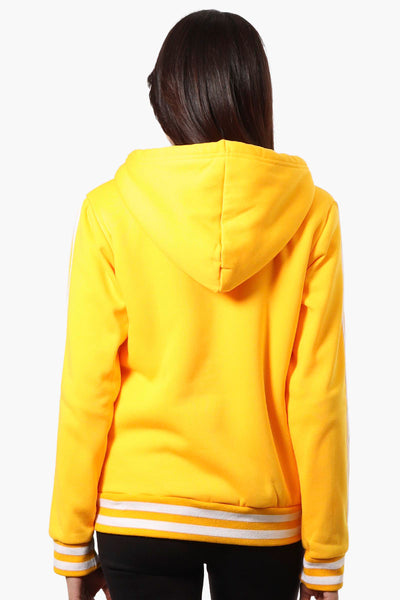 Canada Weather Gear Hooded Sherpa Lined Lightweight Jacket - Yellow - Womens Lightweight Jackets - Canada Weather Gear