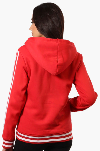 Canada Weather Gear Hooded Sherpa Lined Lightweight Jacket - Red - Womens Lightweight Jackets - Canada Weather Gear