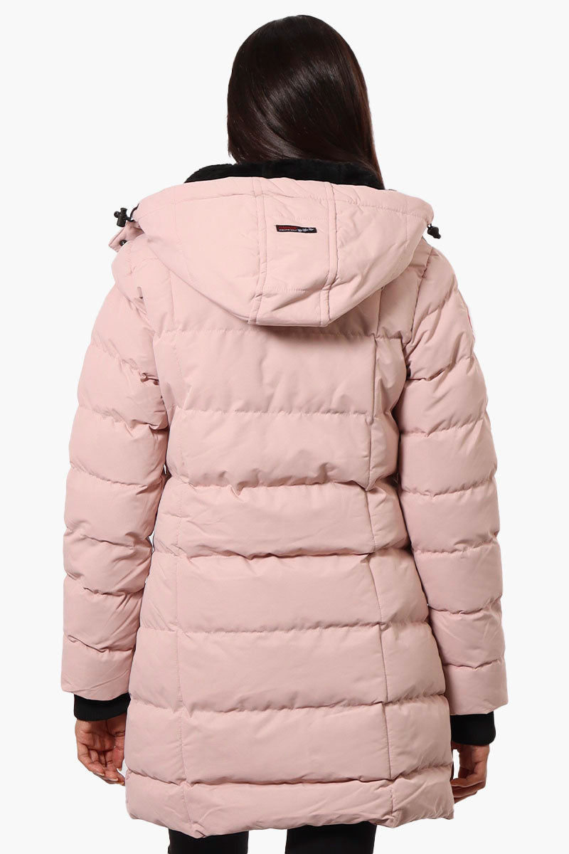 Canada Weather Gear 3/4 Length Bubble Parka Jacket - Pink - Womens Parka Jackets - Canada Weather Gear