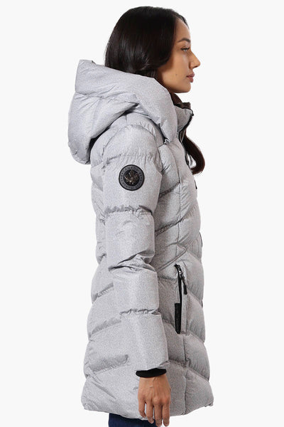 Canada Weather Gear Chevron Quilted Puffer Parka Jacket - Grey - Womens Parka Jackets - Canada Weather Gear