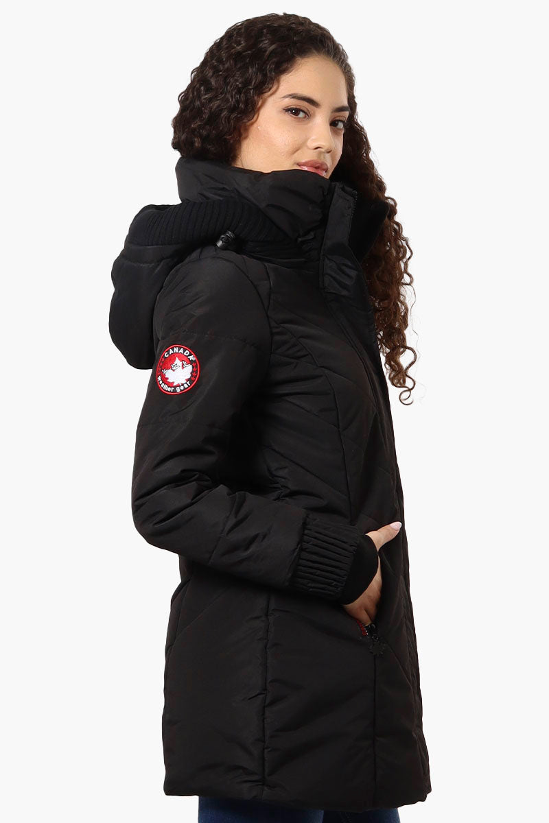 Quilted parka jacket womens hotsell