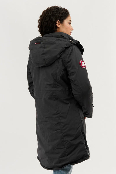 Canada Weather Gear Sherpa Lined Parka Jacket - Grey - Womens Parka Jackets - Canada Weather Gear