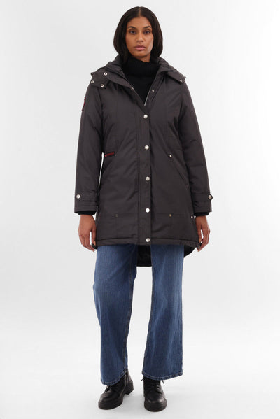 Canada Weather Gear Sherpa Lined Parka Jacket - Grey - Womens Parka Jackets - Canada Weather Gear