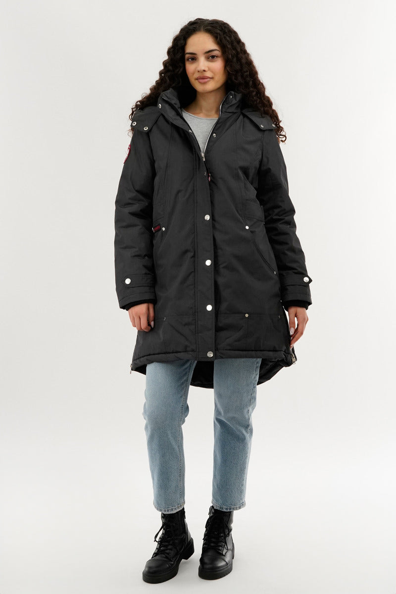Canada Weather Gear Sherpa Lined Parka Jacket - Grey - Womens Parka Jackets - Canada Weather Gear