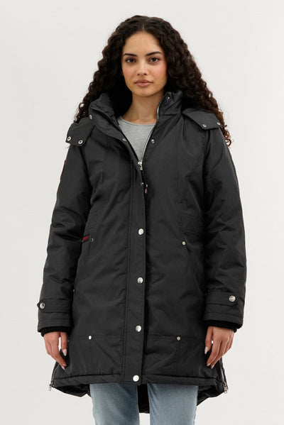 Canada Weather Gear Sherpa Lined Parka Jacket - Grey - Womens Parka Jackets - Canada Weather Gear