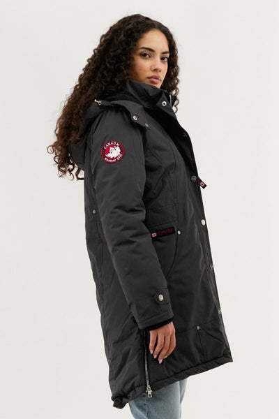 Canada Weather Gear Sherpa Lined Parka Jacket - Grey - Womens Parka Jackets - Canada Weather Gear