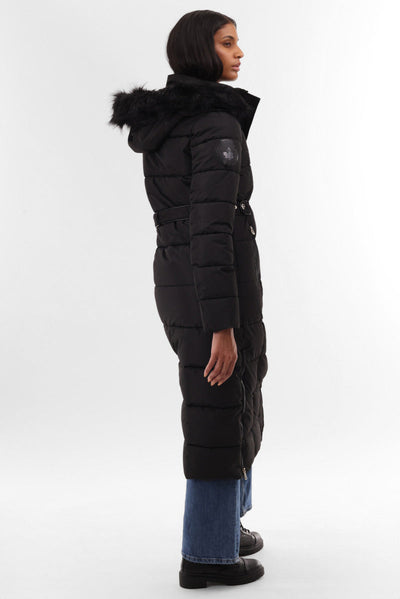 Canada Weather Gear Long Faux Fur Lined Parka Jacket - Black - Womens Parka Jackets - Canada Weather Gear