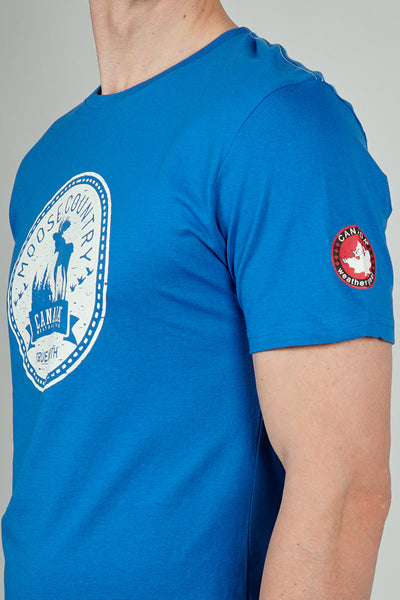 Canada Weather Gear Moose Country Print Tee - Blue