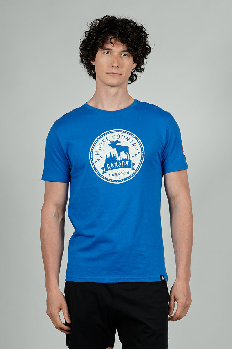 Canada Weather Gear Moose Country Print Tee - Blue