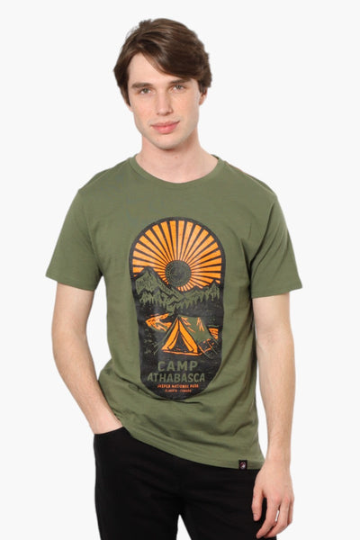 Canada Weather Gear Printed Short Sleeve Tee - Olive - Mens Tees & Tank Tops - Canada Weather Gear
