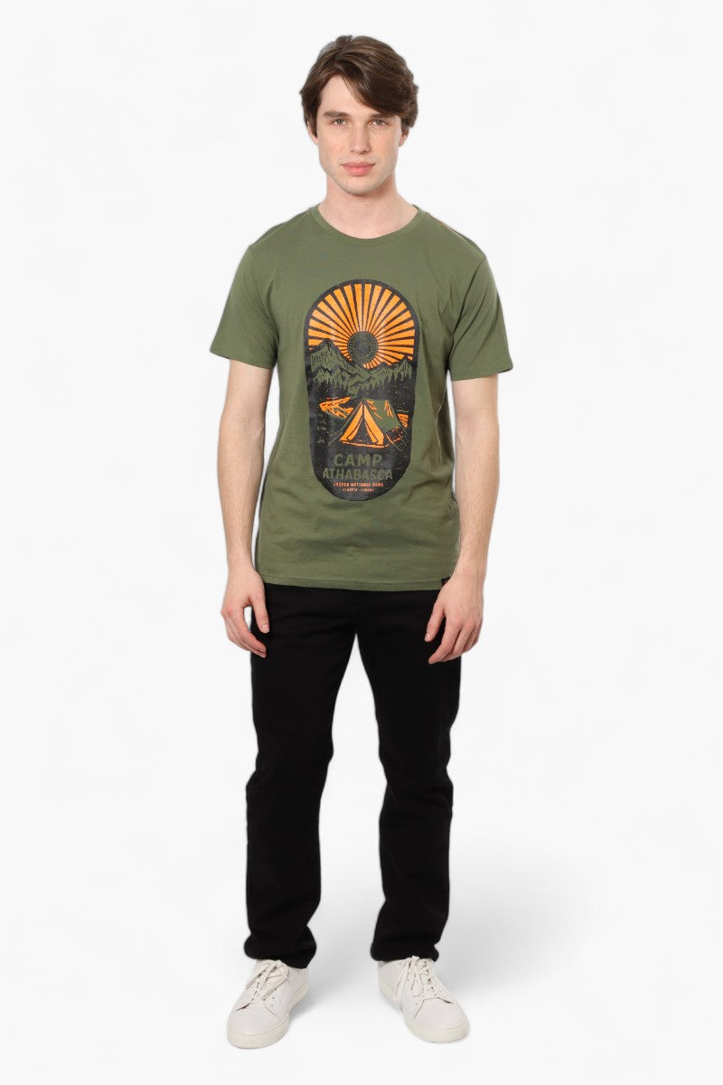 Canada Weather Gear Printed Short Sleeve Tee - Olive - Mens Tees & Tank Tops - Canada Weather Gear