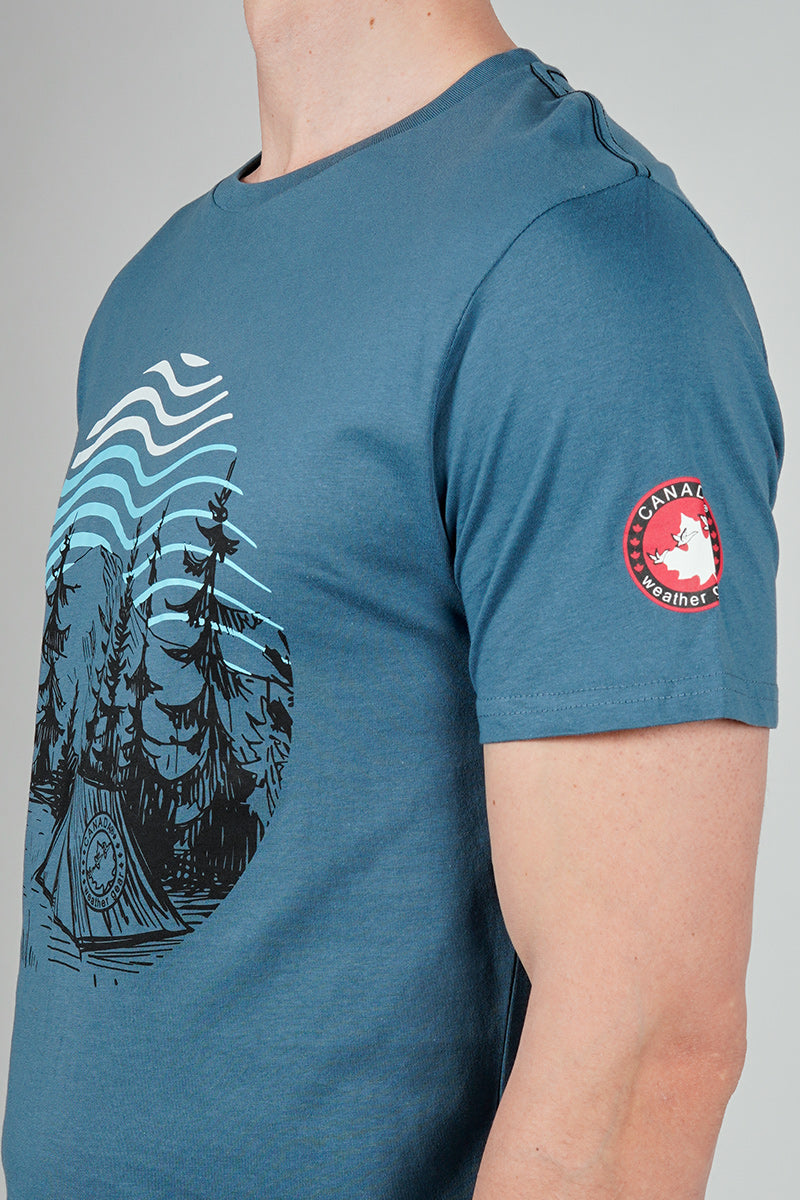 T-shirt imprimé camping Canada Weather Gear - Bleu