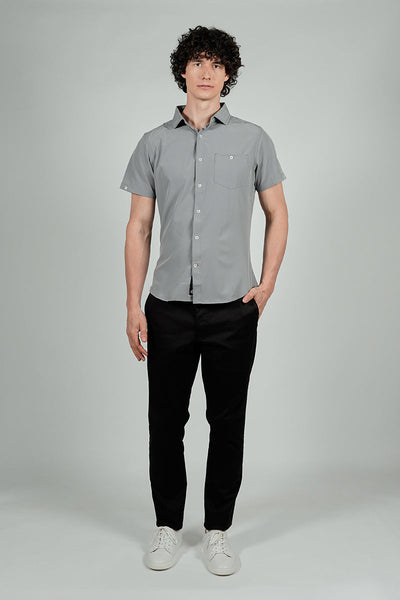 Canada Weather Gear Travel Collection Basic Button Up Casual Shirt - Grey