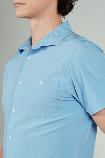 Canada Weather Gear Travel Collection Basic Button Up Casual Shirt - Blue