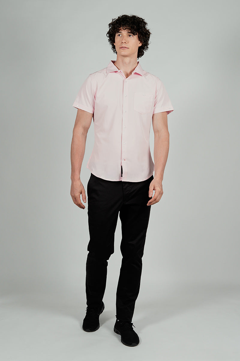 Canada Weather Gear Travel Collection Basic Button Up Casual Shirt - Blush