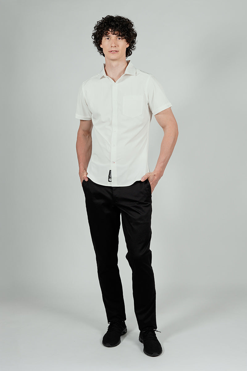 Canada Weather Gear Travel Collection Basic Button Up Casual Shirt - White